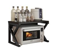 Blissbuilt 2 Tiers Microwave Oven Shelf Stand For Countertop,Utensil Holder Counter Shelf And Organizer,Space-Saving Kitchen Shelf For Home Office 53 * 34 * 33cm