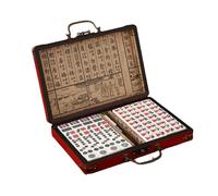 Blissbuilt Classic Mahjong Game Set,Retro Mahjong,Mahjong Set With Box,Chinese Traditional Mahjong Set,Ideal Board Game,Antique Mahjong，for Party Family Game
