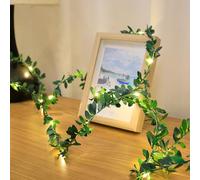 Blissbuilt Green Leaf String LED Lights Ivy Fairy Lights Bright Fairy String Lights Artificial Green Leaf Vine Lights Wreath Leaf Lights For Outdoor Indoor Wedding Party Garden Bedroom Decoration