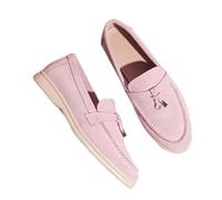 Blissbuilt Womens Casual Comfortable Suede Loafer Lightweight Driving Moccasins Classic Fashion Penny Slip On Ladies Tassel Flat Shoes For Work And SchoolEU35-42