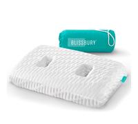 BLISSBURY Ear Pillow with Ear Hole for Sleeping with Sore Ear Pain | Ear Piercing Pillow | Adjustable Memory Foam Pillow with Holes for chondrodermati
