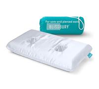 BLISSBURY Satin Piercing Pillow for Ear Piercings, Adjustable Memory Foam