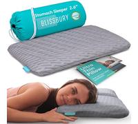 BLISSBURY Thin 2.6" Stomach Sleeping Memory Foam Pillow. Slim, Flat, Cooling Sleep for Belly or Back with Soft Bamboo Washable Cover, Neck and Head Support for Men and Women Bedding Accessories