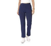 BlissClub AM PM Cotton Straight Pants Tall for Women, Formal Trouser for Women Office Wear with High Waist, Wide Waistband and 2 Pockets,Tall Variant Above 5'5, Naina Navy Tall - Above 5.5', XS