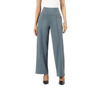 BlissClub Women High Rise Loose Pants, Gowri Grey Graphite Tall - Above 5.5", 3XL