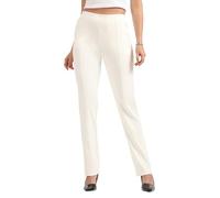 BlissClub Women The Ultimate Flare Pants | High-Waist | Foldable Waistband | 2 Pockets| Activewear for Women, Wahida White Cloud, M
