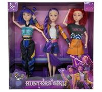 Blisscok K-pop De-mon Hunters 3 PCS Figures,Hunter Figure Desktop Decorations Birthday Christmas Party Supplies Hunters Fans Birthday Desktop Gifts (A02-3Pcs)