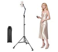 Blissfuhue iPhone Tripod for Video Recording - Portable Cell Phone Tripod with Remote & Wheels, 72in Tall Adjustable Tripod Stand for iPhone/Android, Ideal for Vlog/Live Streaming/Content Creation