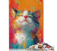 Blissful Cat Whiskers Jigsaw Puzzles Puzzle for Adults Kids. 1000 Piece Great Gifts Challenge Toy Educational Games Home Decoration for Adults& Kids Age 14 Years Up 1000pcs (75x50cm)