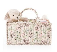 Blissful Diary Nappy Caddy Organiser, Baby Diaper Caddy for Nappy Station, Stylish Storage Basket for Newborn Essentials, Baby Shower Gifts for Girl
