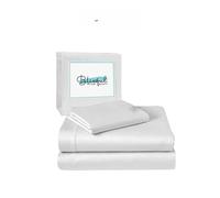 Blissful Super King Size Bed Linen Set Solid, White - Includes Duvet Cover, Flat Bedsheet & Pillowcase | Soft Durable Polycotton | Hotel Quality Bedding