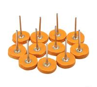 BlissfulAbode 10pcs Cotton Cloth Buffing Wheels with 3mm Shank for Dremel Style Tools Compatible with Metal Jewelry Stainless Steel Aluminum Wood Plastics Ceramics