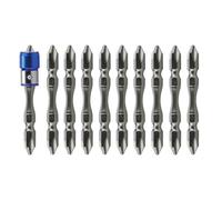 BlissfulAbode 10pcs PH2 Electric Cross Screwdriver Bit Set Double Head with 1 Magnetic for Ring