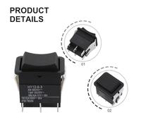 BlissfulAbode 2PCS for HY12-9-3 On Off On Rocker Switch 125/250V 18/20A Pushbutton Switch 6Pin