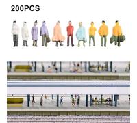 BlissfulAbode 87 Scale Painted Figures for Model Trains 100pcs/200pcs Passengers to Bring Your Railway to Life (200Pcs)