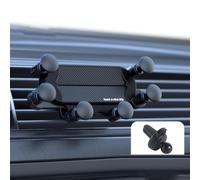 BlissfulAbode Auto Air Vent Clip Gravity Car Phone Holder, Non Slip Silicone Layer on Clamp Arms, ABS Bracket, 360 Degree Rotation, Secure Phone Hold During Driving (Spiral clamp)