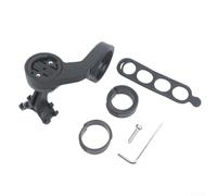 BlissfulAbode Black Aluminum Cycle Computer Stand 31.8mm Clamp | Compatible with 25.4mm handles, secure GPS hold, wear-resistant, easy mount, compact design