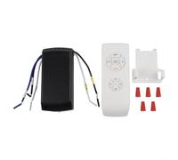 BlissfulAbode Ceiling Fan Remote Control Kit Wireless RF Transmitter Receiver for Light Timer 4 Speeds Mute Function Compatible Most Fans Black White