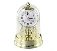 BlissfulAbode Classic Decorative Desk Clock with Chime and Pendulum Vintage European Style Home Accent (Gold)