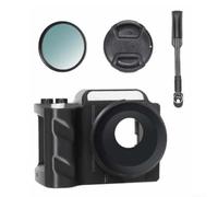 BlissfulAbode Compact Action Cam Grip 10.5cm with UV Filter | Integrated shutter button, easy for one-touch control, reduces shake, smooth for video for capture, user friendly