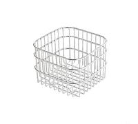 BlissfulAbode Compact Stainless Steel Drain Basket 11cm Space-Saving(S) | Open wire mesh design, for quick water drainage, 11x11x10cm compact fit, for ideal for countertops, snack storage