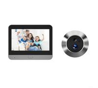 BlissfulAbode Digital Door Peephole Camera Smart Digital Peephole Door Camera With LCD Display Screen With 4 3 Inch Monitor, 1080P Video, And Remote Access Features For Home Security Solutions