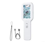 BlissfulAbode Digital Microscope 5-500X Smart Handheld Viewer for Error Coins and Soldering Tasks with for sd Support(White)
