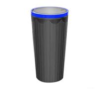BlissfulAbode Effortless Cleanup on the Road Mini Waterproof Car Trash Can Set of 2 Designed for Convenience (Blue*1)