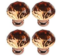 BlissfulAbode Elegant Rose Gold 30mm Pull Handle for Cabinets, DIY Drawer Knobs, Pack of 2 or 4 (4pcs)