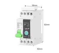 BlissfulAbode For Tuya WiFi MCB Smart Circuit Breaker 16A With Metering DinRail Control Switch