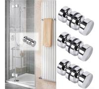 BlissfulAbode Functional and Sturdy Glass Door Knob Puller Push Handle Aluminum Alloy for Various Applications (B)