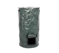BlissfulAbode Garden Compost Bin with Lid 35x60cm Reusable Waste Disposal Bag Outdoor Organic Waste Collector Easy Access Top Zip(Green 35 * 60CM)