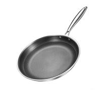 BlissfulAbode Hammered Titanium Cookware Pan Set Scratch Resistant with Uniform Heat Across Compatible with All Stove Types Gas Electric Ceramic Induction Includes 22cm 26cm 30cm Sizes(30CM)