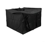 BlissfulAbode Insulated Pizza Delivery Bag Extra Large Thermal Carrier for Takeaway & Catering - Foldable Design Black Red(Black 50 * 35.5CM)
