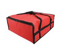 BlissfulAbode Insulated Pizza Delivery Bag Extra Large Thermal Carrier for Takeaway & Catering - Foldable Design Black Red(Red50*50 * 20.5CM)