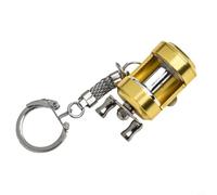 BlissfulAbode Interactive Fishing Key Chain for Sea Rock Ice | Shakeable design, fun interactive element, sea rock ice fishing, for durable alloy build, gold silver colors