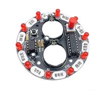 BlissfulAbode Lucky Turntable Electronic Kit DIY Soldering Practice Board with 10 LEDs for Beginners Students(B)