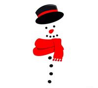 BlissfulAbode Magnetic Christmas Snowman Face Fridge Sticker Holiday Kitchen Decoration (D)
