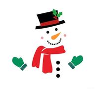 BlissfulAbode Magnetic Christmas Snowman Face Fridge Sticker Holiday Kitchen Decoration (G)