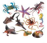 BlissfulAbode Marine Animals Toy Set Engaging Educational Tools for Expanding Children's Horizons