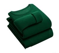 BlissfulAbode Men Velvet Thermal Underwear Set Round Neck XL-4XL | Soft velvet lining, round neck design, elastic fit, sizes XL-4XL, autumn winter essential