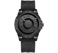 BlissfulAbode Men's Digital Watch Creative Floating Bead Design Silicone Band Quartz Movement Fashion Casual Wristwatch Grey 45mm