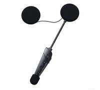 BlissfulAbode Motorcycle Helmet Headset Intercom for 2 Riders 400m Range Waterproof ABS Music Sharing Black 13x10x3.8cm