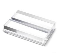BlissfulAbode Pack of 10 Acrylic Top Loader Card Holder Stands, Clear Display Holders for Trading and For Sports Cards Featuring Stable Base to Prevent Falling Over