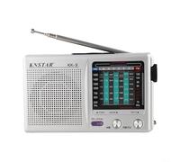BlissfulAbode Portable Vintage AM/FM/SW Radio with Clear Sound Quality, Operated Compact Design for Travel and Home Use, Retro Style with Headphone Jack(Silver)