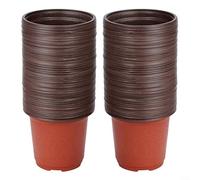 BlissfulAbode Pots for Starting/Cuttings, 100pcs Plastic Plant Nursery Pots, Pot Flower Plant Container for Fruit, Vegetable, Plant, Succulents, Cuttings, Transplanting(10CM)