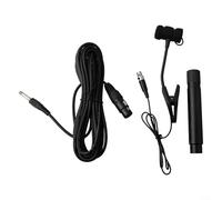 BlissfulAbode Professional Saxophone Microphone Omnidirectional Condenser Instrument Mic With 3 Pin 4 Pin Connection Clip-On Design For Live Performance Guitar Violin Recording 5M Cable Included(B)