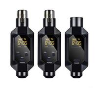 BlissfulAbode Professional XLR Wireless Microphone System 24-Bit Audio Resolution 600-690MHz Frequency Range 80M Wireless Range, Rechargeable(1 in 2)