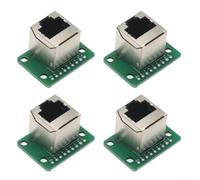 BlissfulAbode RJ45 for breakout Board 4pcs Network Port Splitter with Terminal Block for DIY Electronics - Compact 33x24.5mm Size(Vertical)