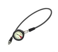 BlissfulAbode Scuba Diving Pressure Gauge | High-Perf Carbon Fiber Hose with Luminous Dial | 300Bar/4350PSI | 360° Rotation | 7/16-20UNF Thread(65cm)